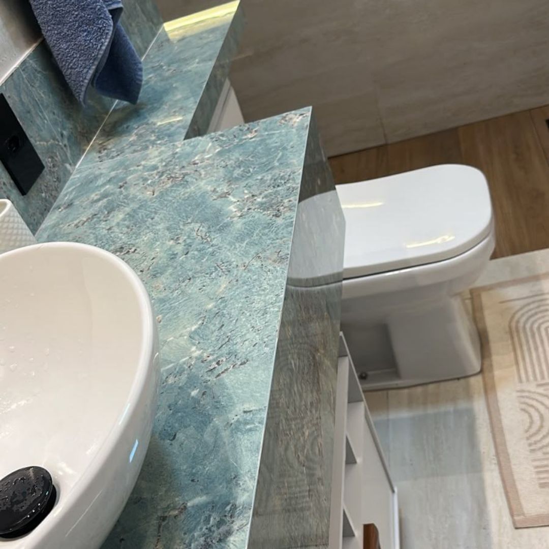 Bancada de porcelanato da marca Bianco gress 60x120
