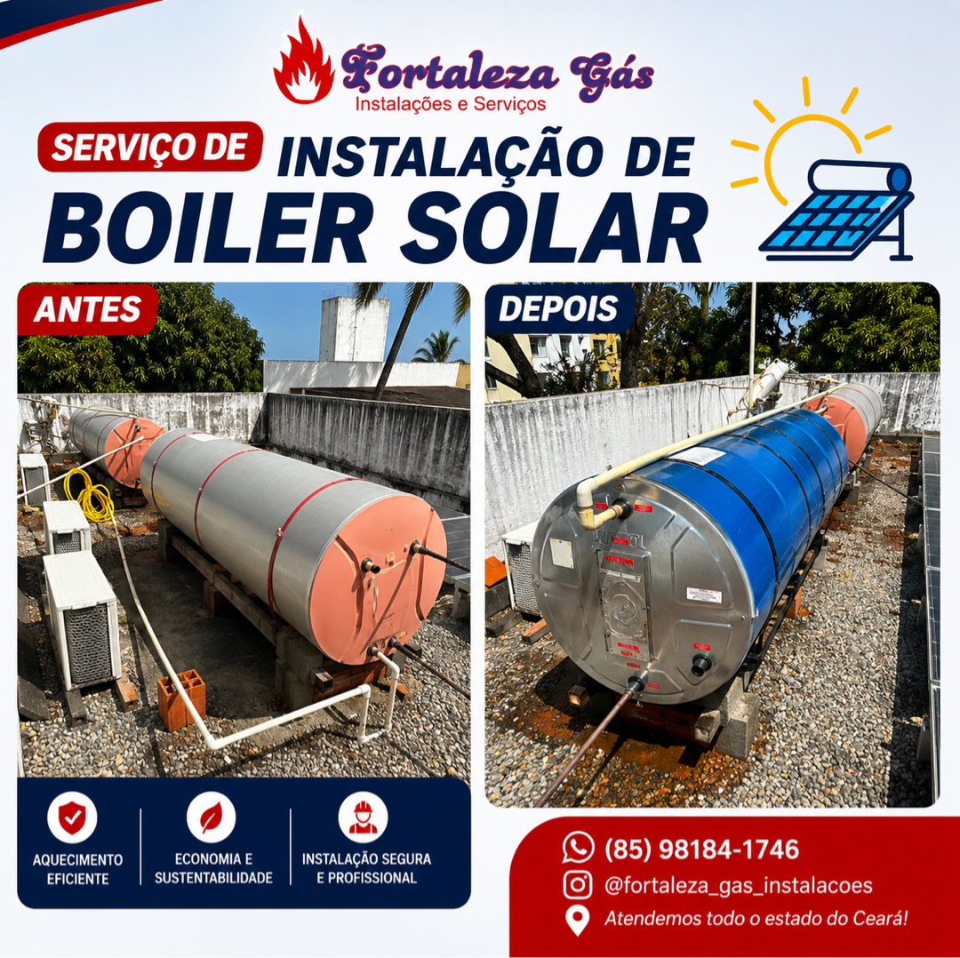 Instalação de Boiler solar 